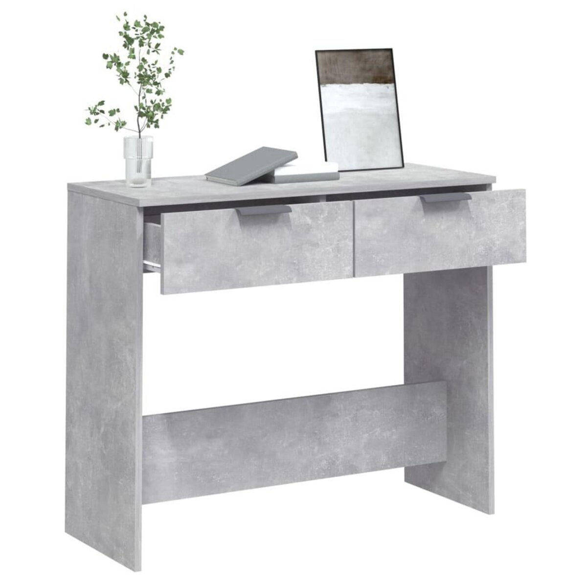 VIDAXL Table console Gris beton 90x36x75 cm Bois d'ingenierie