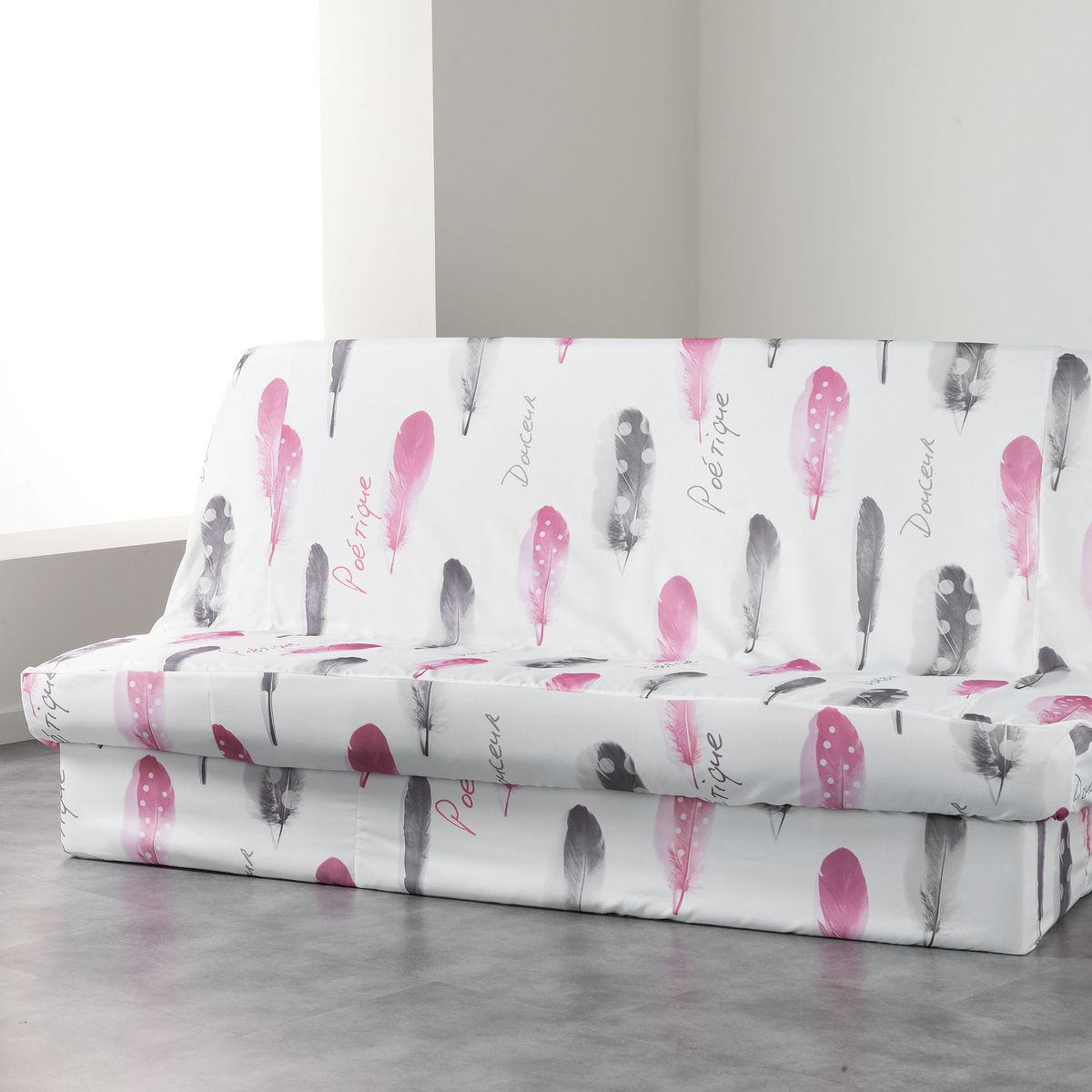 Housse de clic clac imprimé PLUMETTES