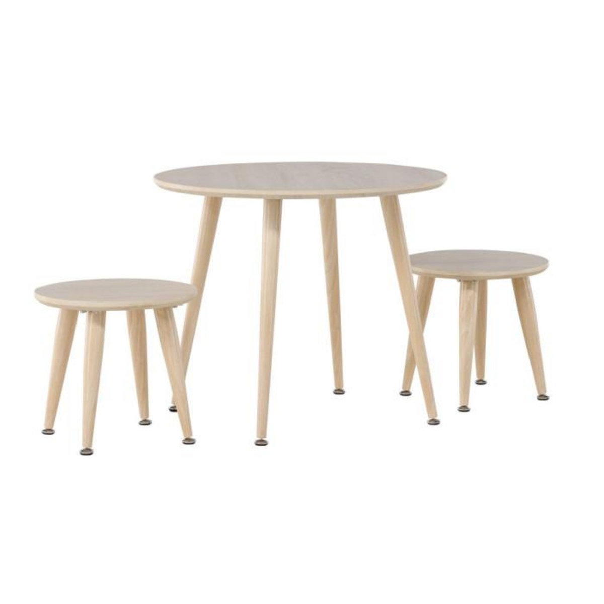 Paris Prix Table & 2 Tabourets Enfant  Kids  60cm Naturel