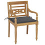 Voir la diapositive 2 : VIDAXL Chaises Batavia lot de 2 avec coussins anthracite Bois de teck