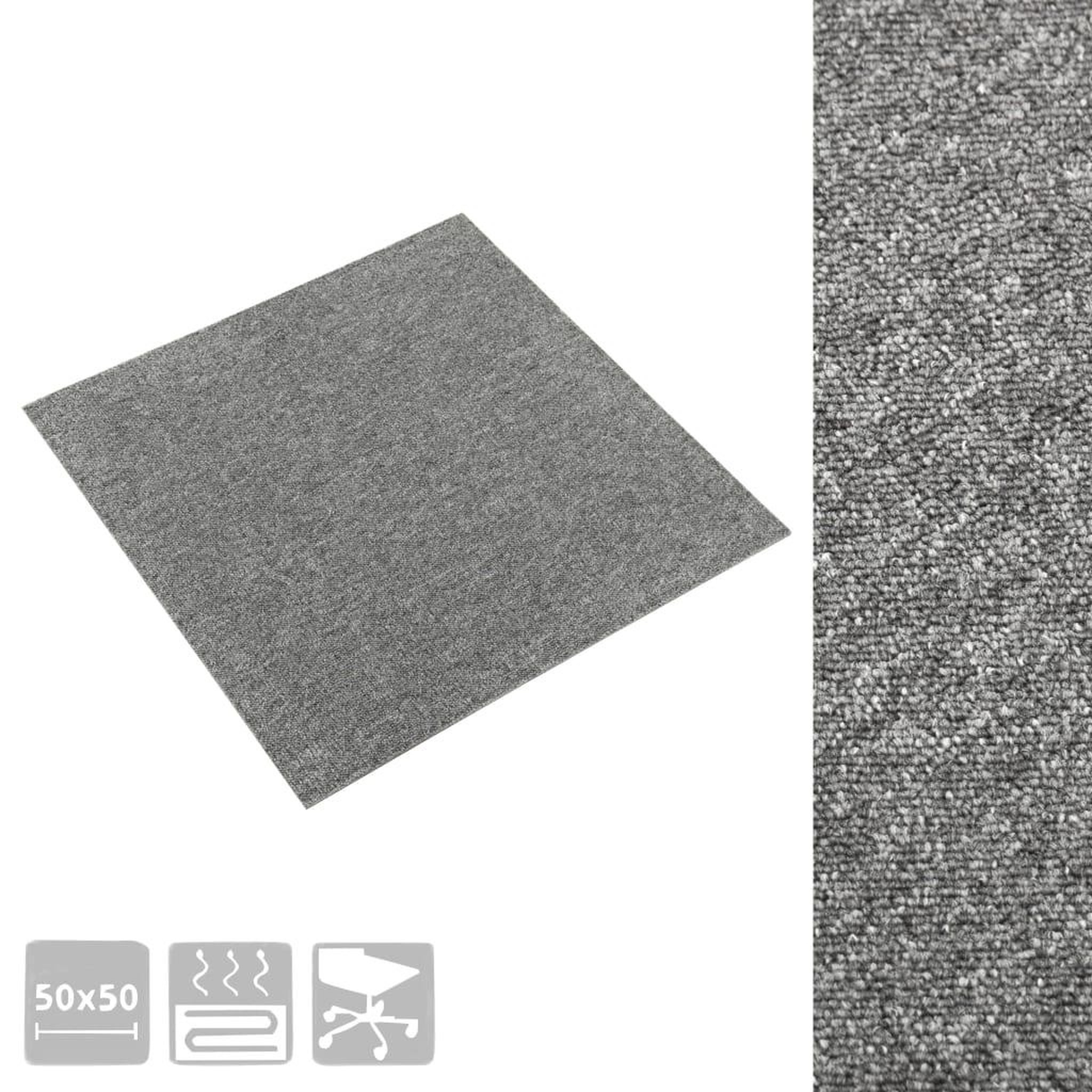 Voir la diapositive 3 : VIDAXL Dalles de tapis de sol 20 pcs 5 m^2 50x50 cm Gris