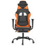 Voir la diapositive 3 : VIDAXL Chaise de jeu avec repose-pied Noir et orange Similicuir