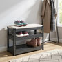 Voir la diapositive 4 : Paris Prix Banc Rangement à Chaussures  Oris  60cm Anthracite