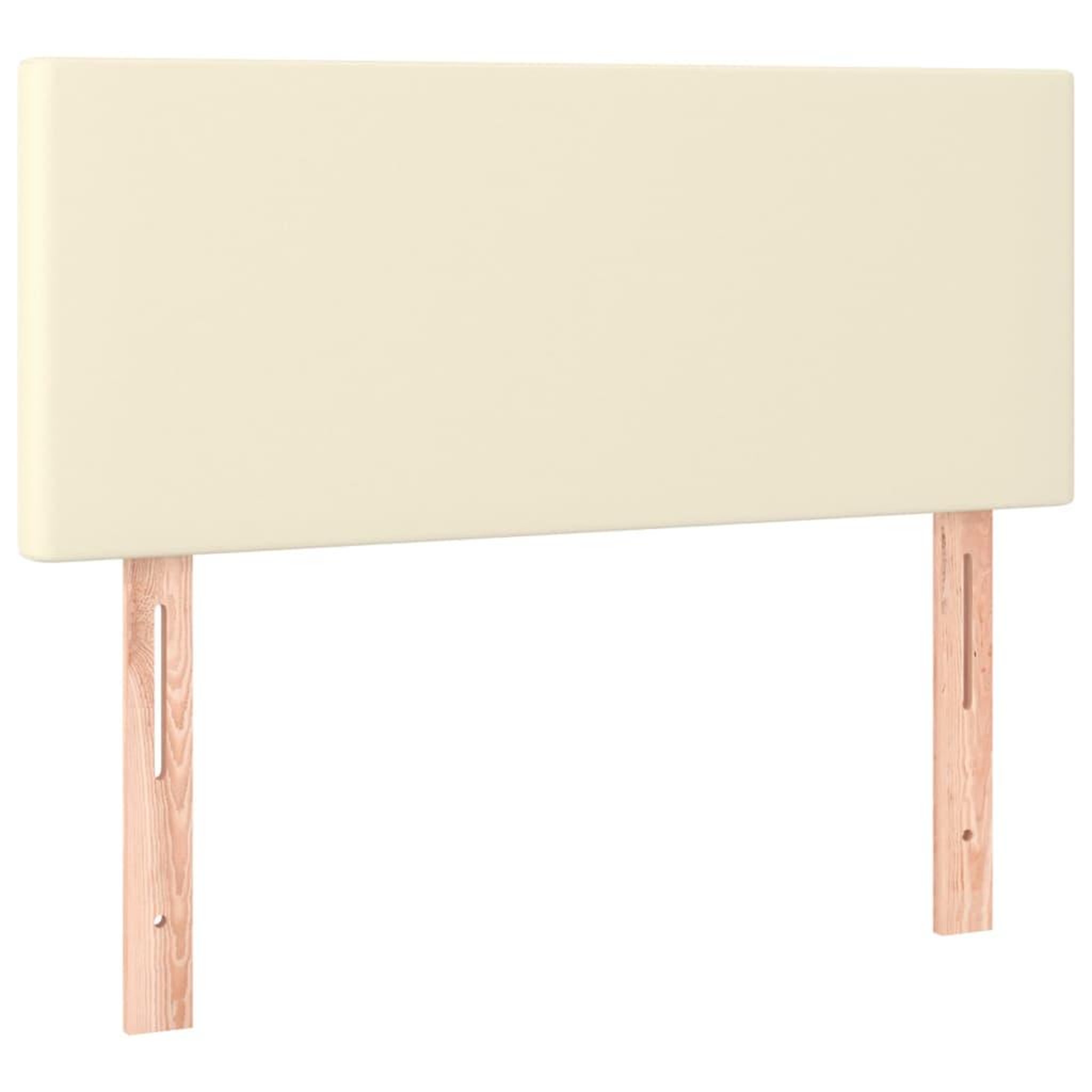 Voir la diapositive 2 : VIDAXL Tete de lit Creme 100x5x78/88 cm Similicuir
