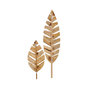 Voir la diapositive 2 : Paris Prix Lot de 2 Déco Murales en Bois  Feuilles  140cm Naturel