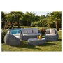 Voir la diapositive 2 : DCB GARDEN Salon bas de jardin 5 personnes en résine tressé gris ISA