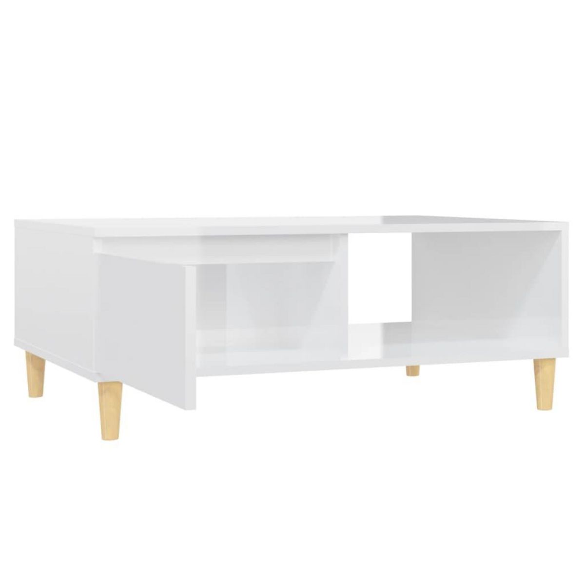 VIDAXL Table basse blanc brillant 90x60x35 cm bois d'ingenierie