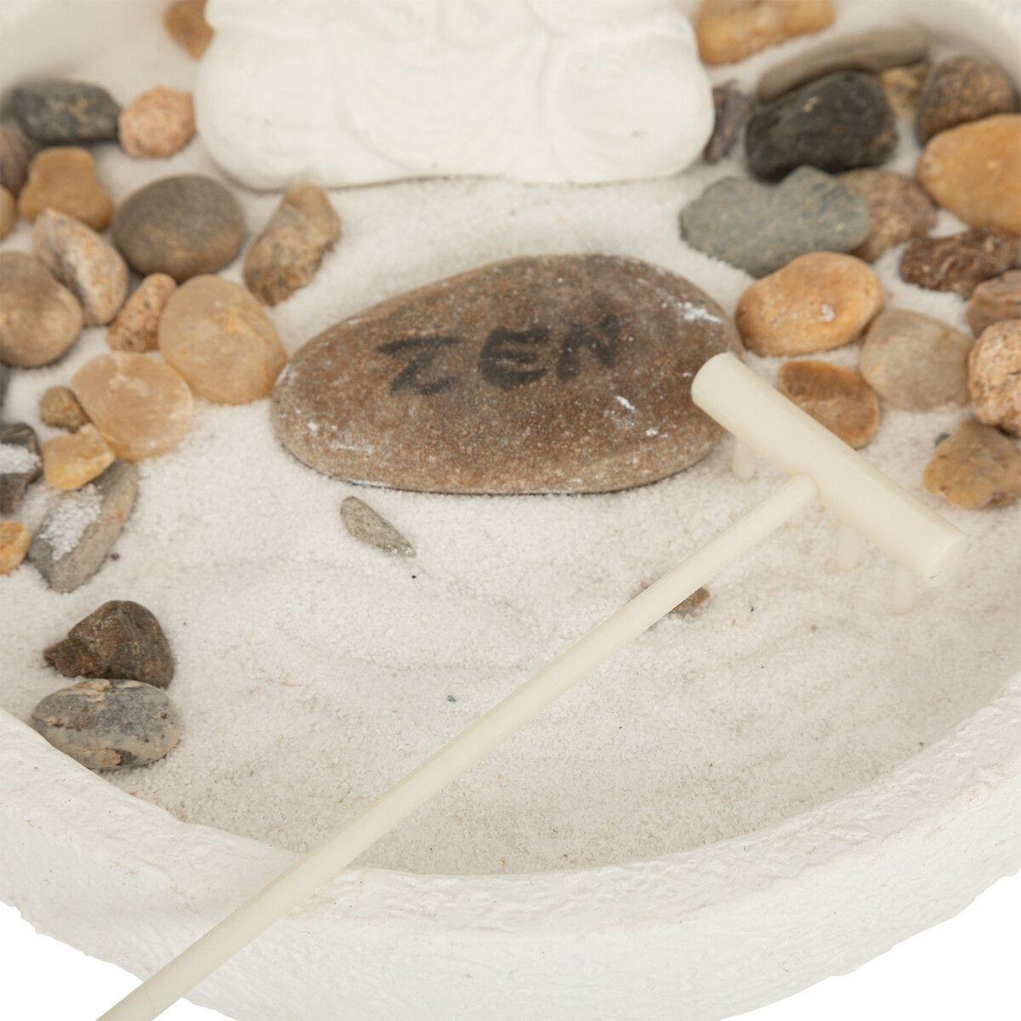 Voir la diapositive 2 : ATMOSPHERA Jardin zen déco  wasila  18cm blanc