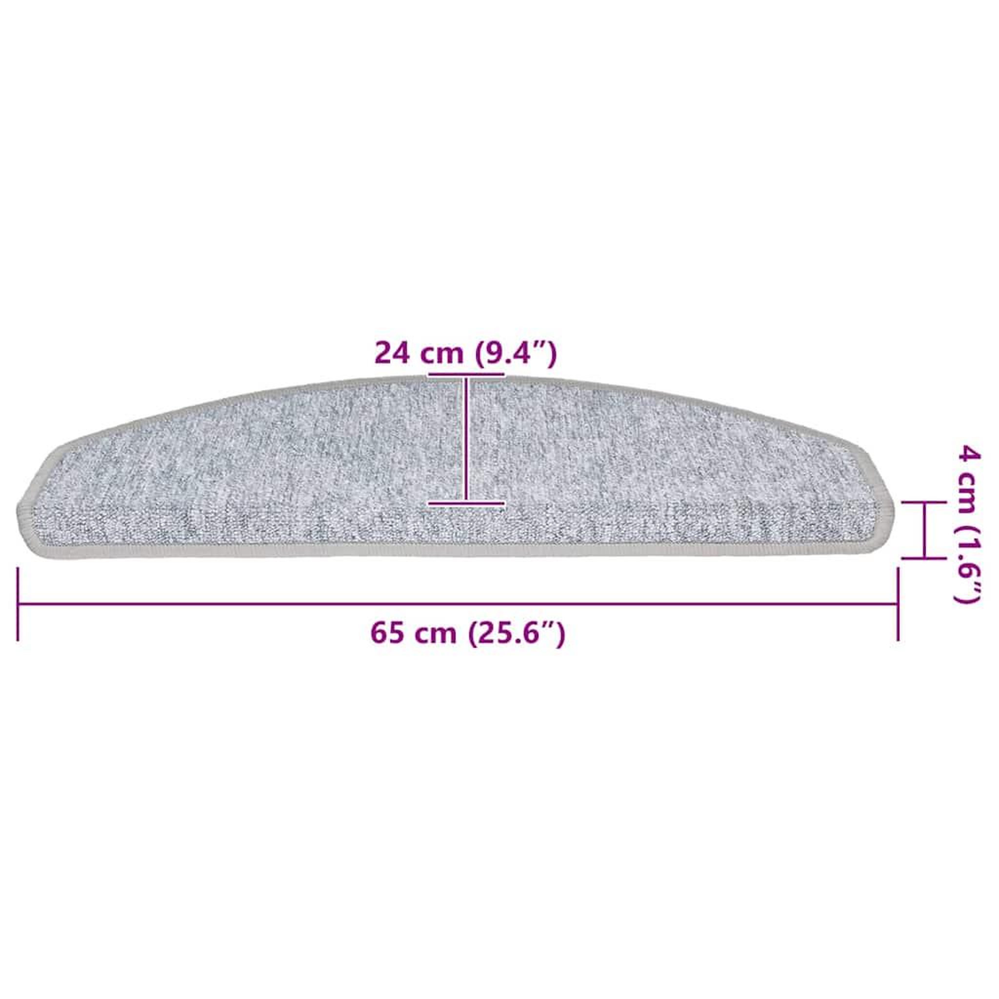 Voir la diapositive 6 : VIDAXL Tapis d'escalier 20 pcs gris clair 65x24x4 cm
