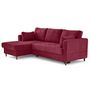 Voir la diapositive 4 : LISA DESIGN Anna - canapé d'angle gauche 4 places convertible avec coffre en velours texturé