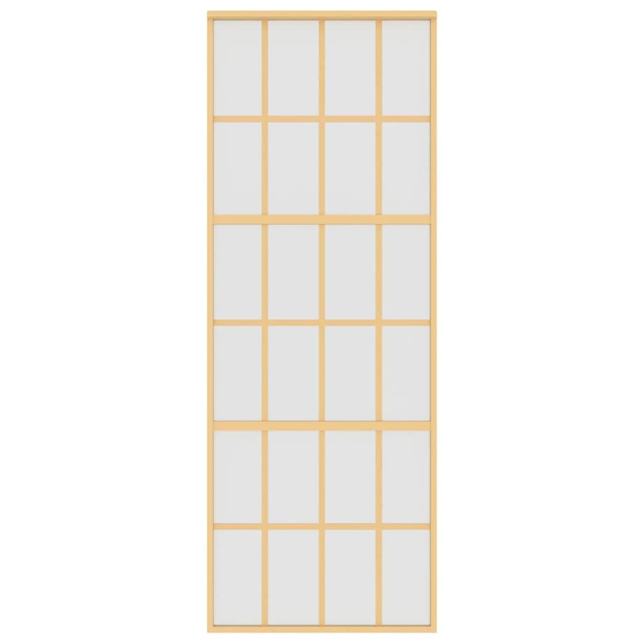 Voir la diapositive 4 : VIDAXL Porte coulissante dore 76x205 cm verre ESG depoli et aluminium