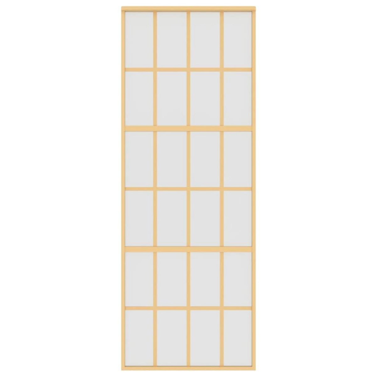 VIDAXL Porte coulissante dore 76x205 cm verre ESG depoli et aluminium