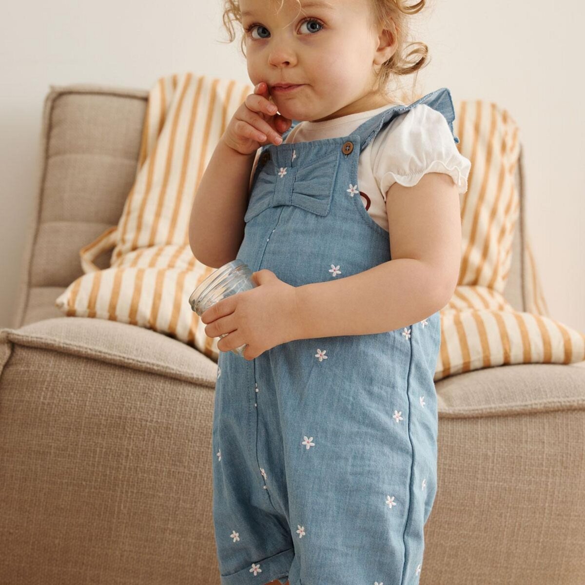 Petit Béguin Salopette bébé en chambray Ciao Milano