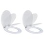 Voir la diapositive 1 : VIDAXL Siege de toilette et couvercle a fermeture douce 2pcs MDF Blanc