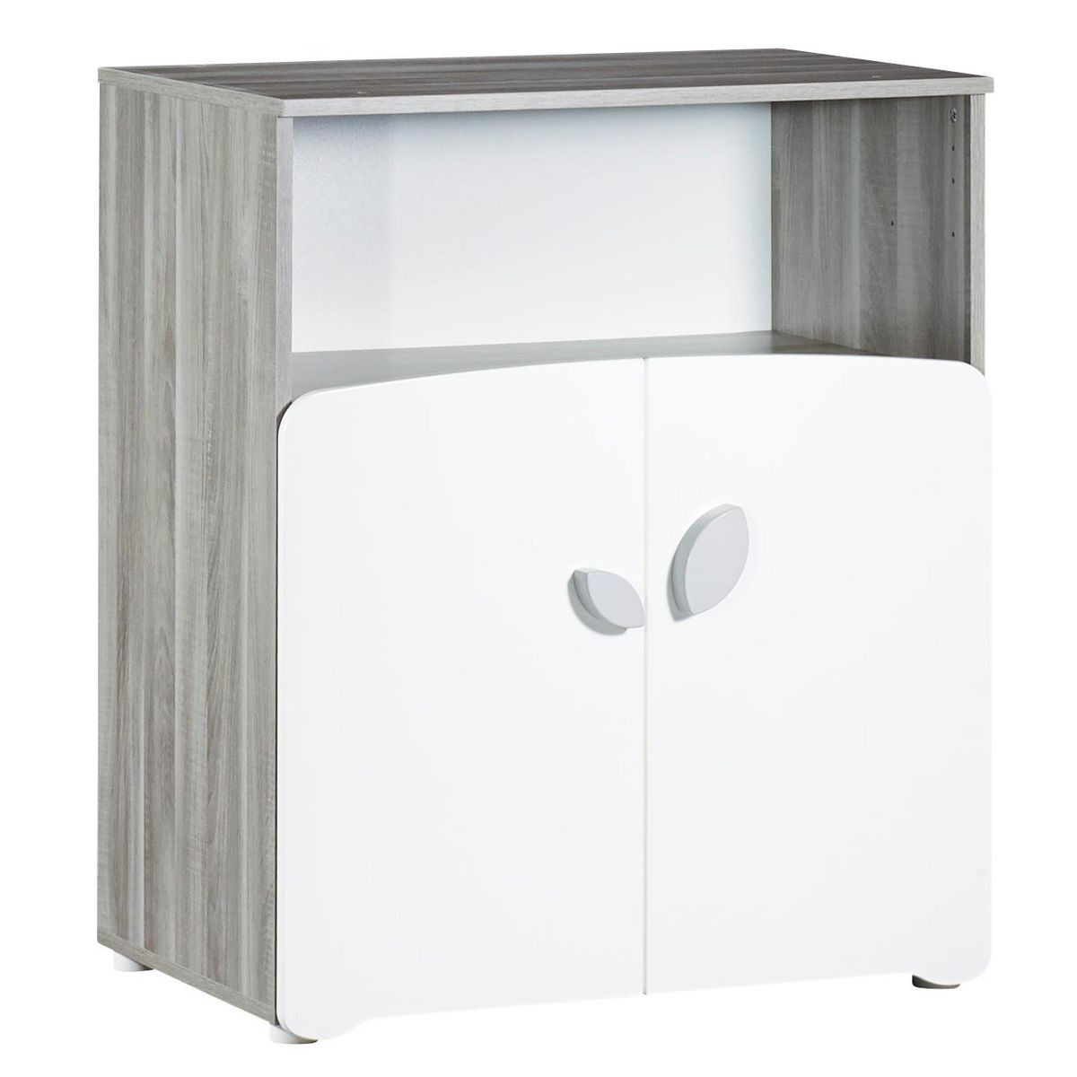 BABY PRICE Commode à langer 2 tiroirs + 1 grande niche NEW LEAF