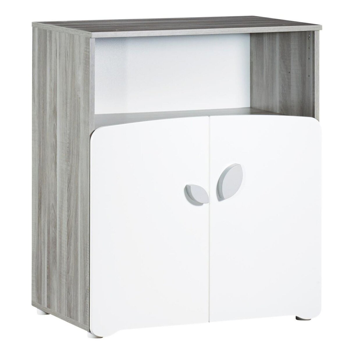 BABY PRICE Commode à langer 2 tiroirs + 1 grande niche NEW LEAF