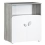 Voir la diapositive 2 : BABY PRICE Commode à langer 2 tiroirs + 1 grande niche NEW LEAF