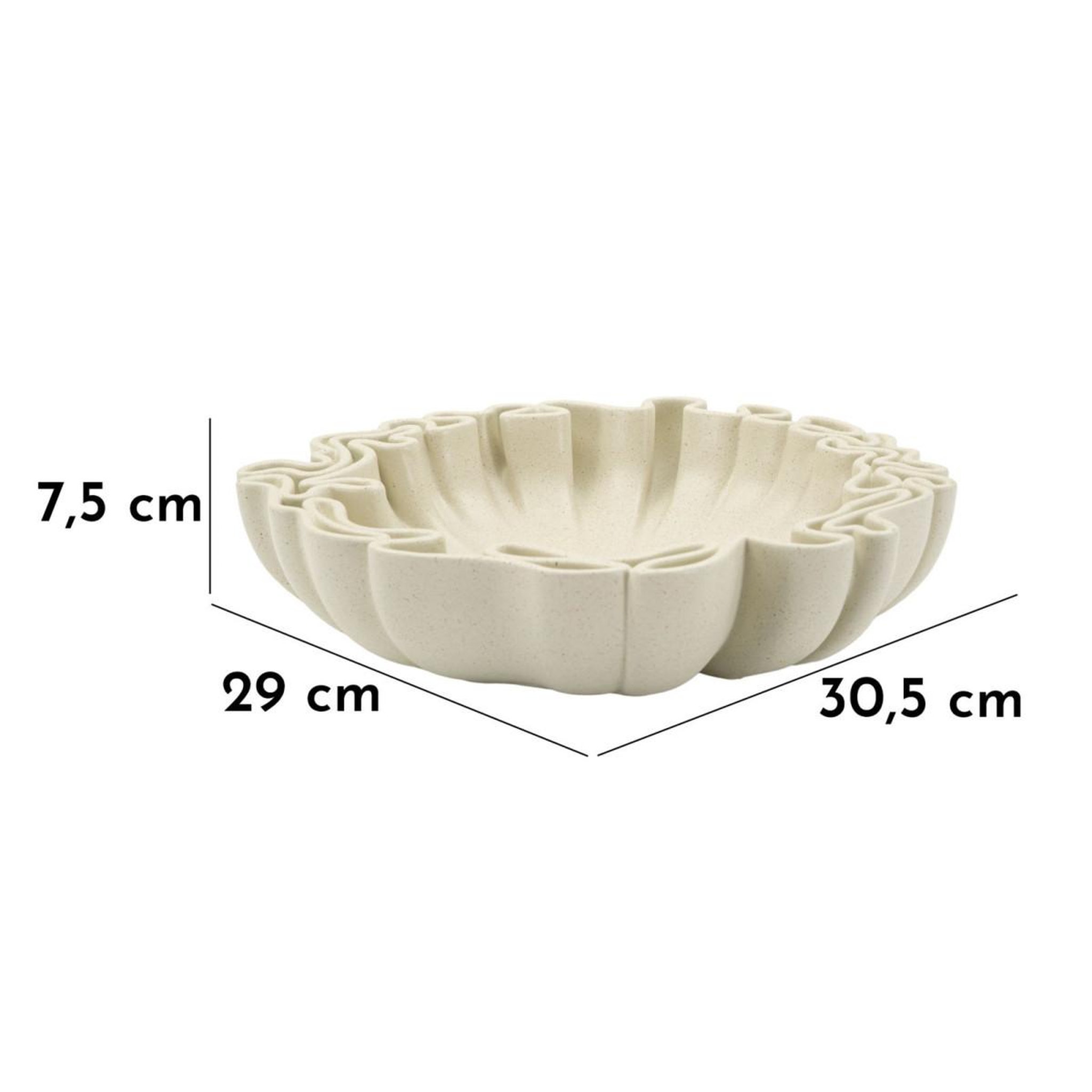 Voir la diapositive 6 : Paris Prix Vide-poche design  stons  30cm crème