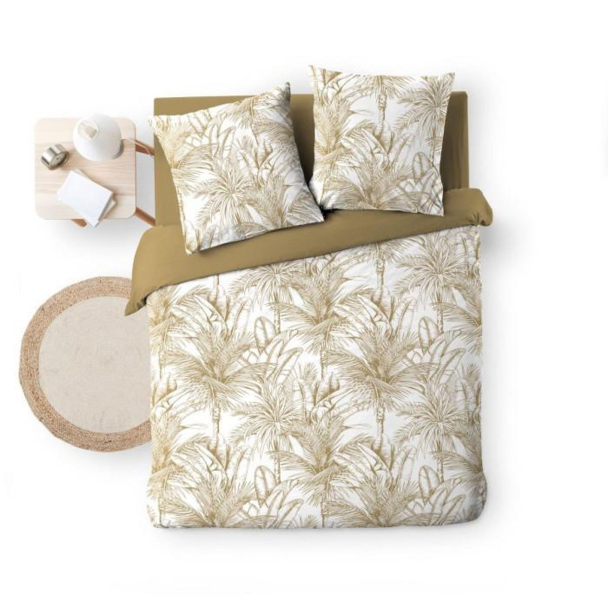 Paris Prix Parure de Lit 3 Pièces  Dune  240x220cm Naturel