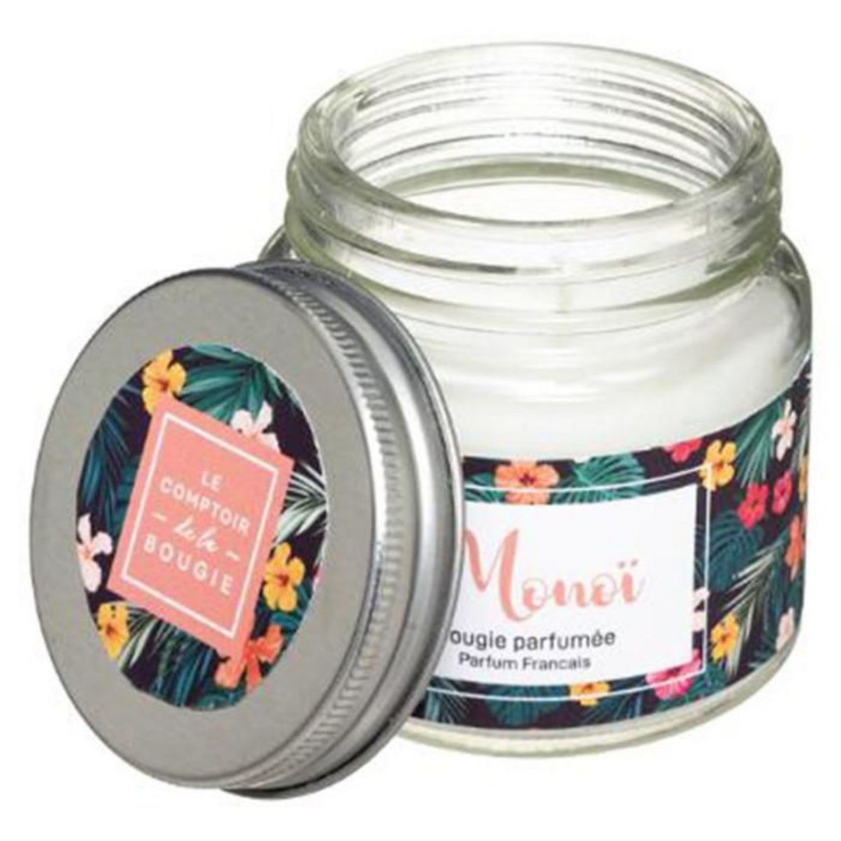 COMPTOIR DE LA BOUGIE Bougie Parfumée en Verre  Bocal  65g Monoï