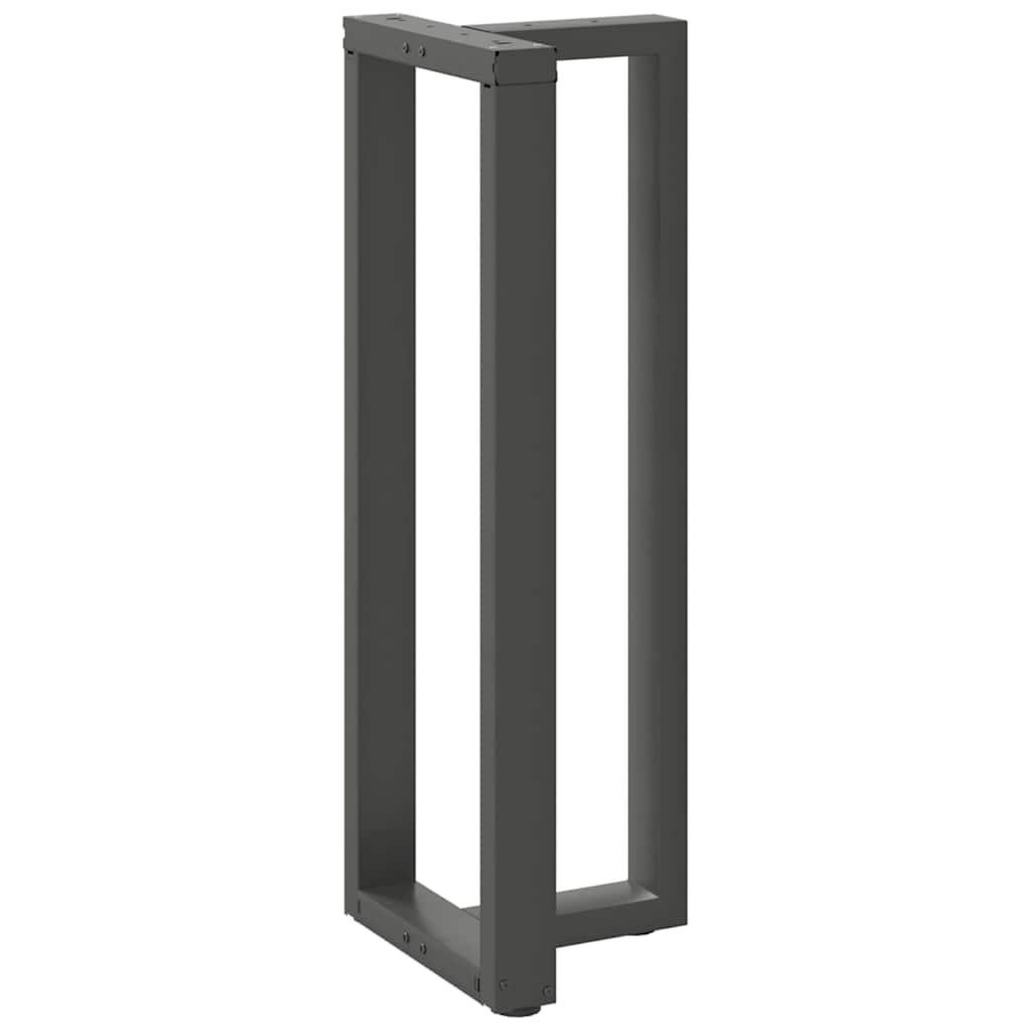 Voir la diapositive 4 : VIDAXL Pieds de table de bar forme de T 2 pcs anthracite acier