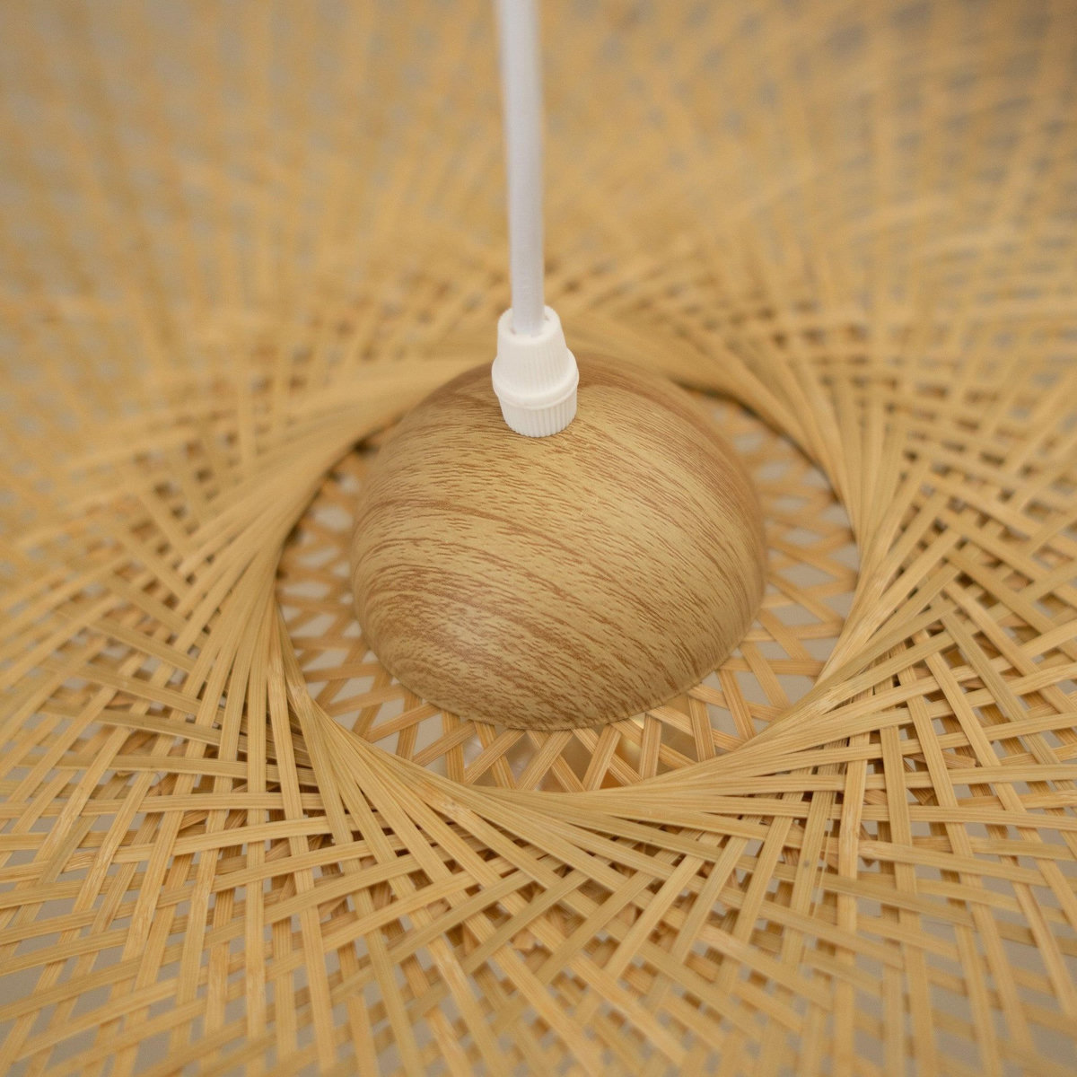 Rendez vous déco Suspension D75 cm en bambou avec fil blanc-Jipi