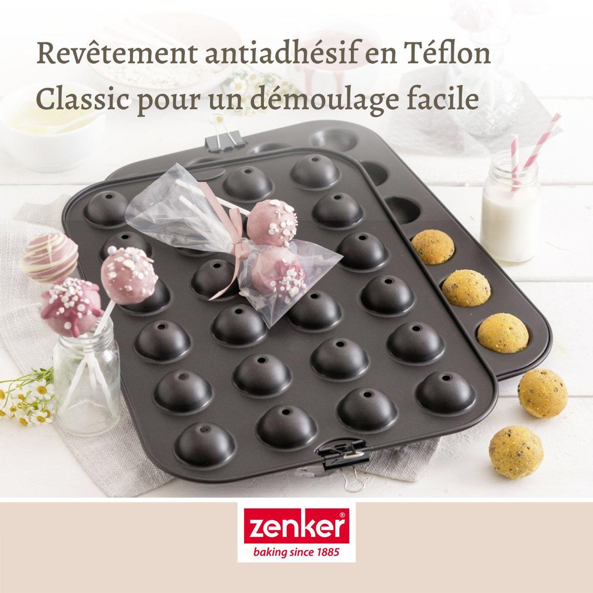 Voir la diapositive 6 : ZENKER Set moule cake pop bâtonnets et sachets transparents 38 x 26 cm zenker special creative