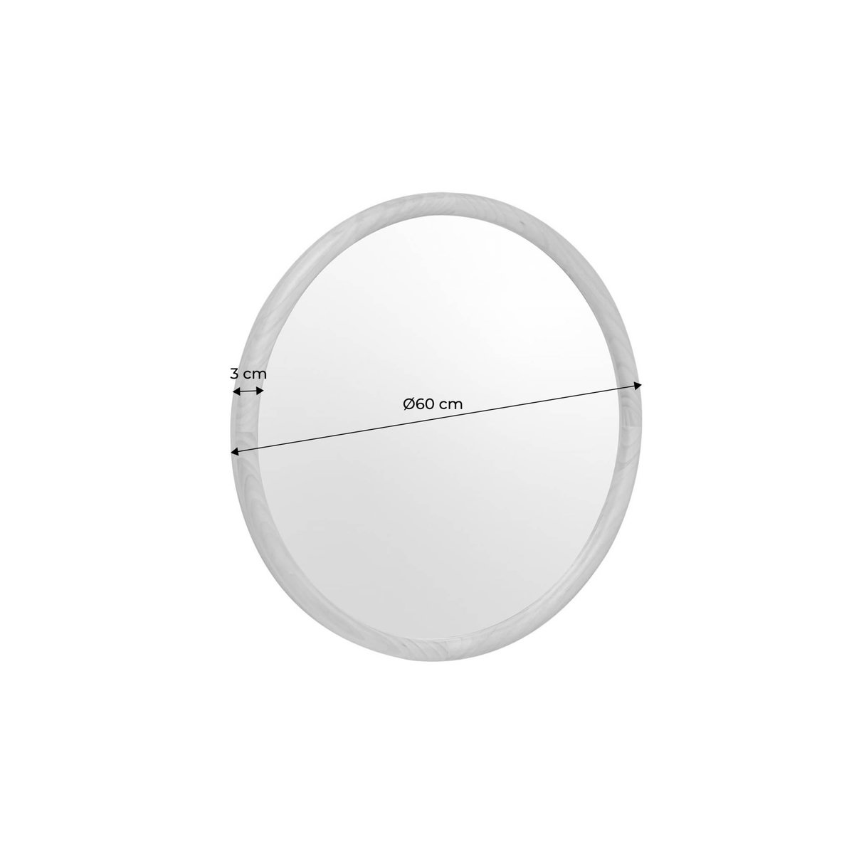 SWEEEK Miroir rond en bois de pin Ø60cm GEORGIA