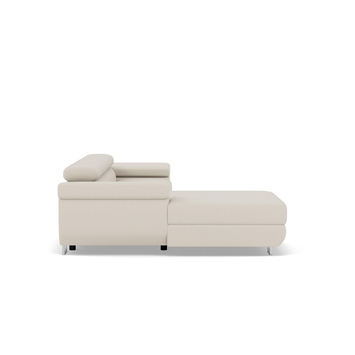 BEST MOBILIER Pablo - canapé d'angle gauche - 6 places - convertible avec coffre et têtières réglables - en velours