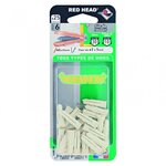 RED HEAD Lot de 25 chevilles à expansion grapex RED HEAD, Diam.6 x L.25 mm