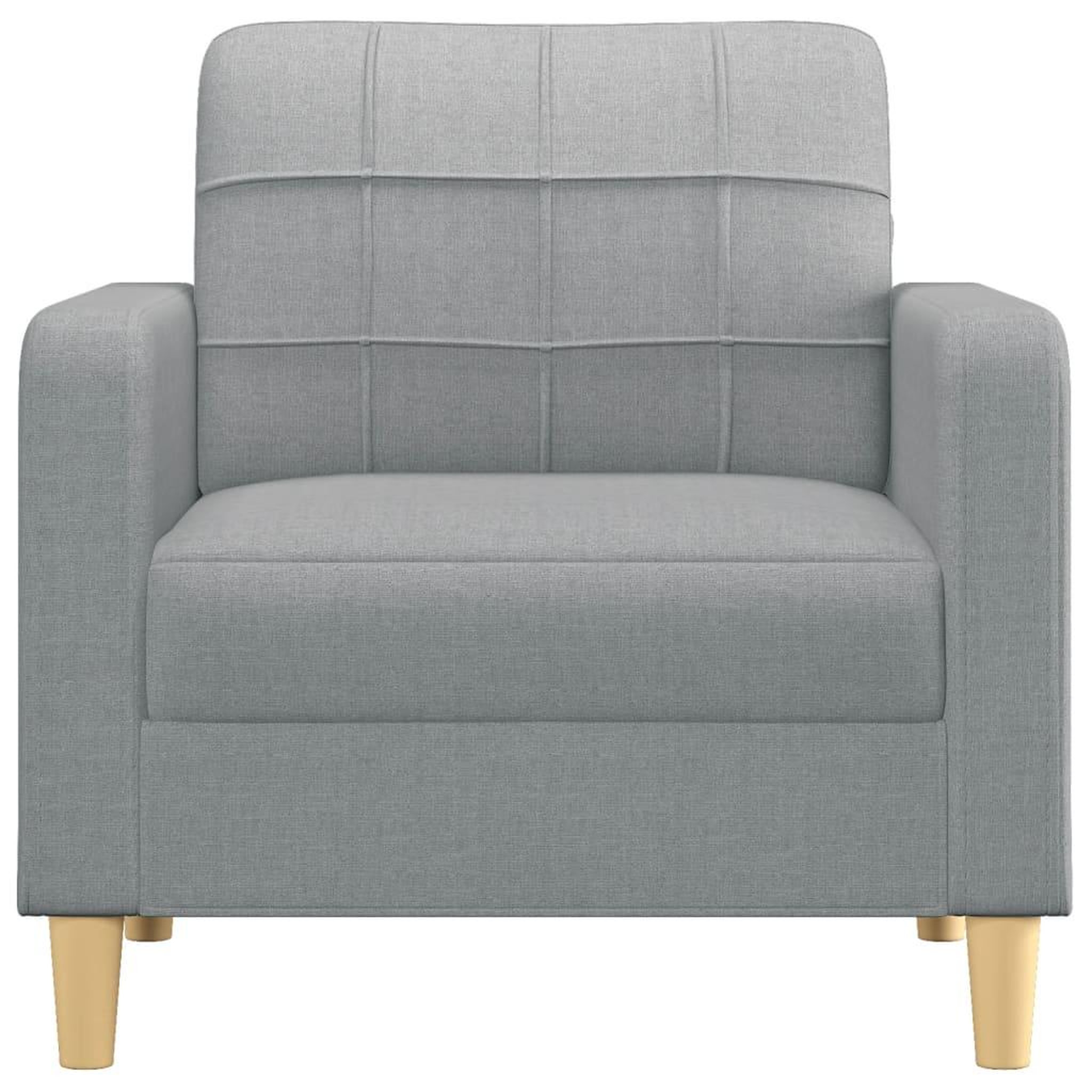 Voir la diapositive 3 : VIDAXL Fauteuil Gris clair 60 cm Tissu