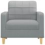 Voir la diapositive 3 : VIDAXL Fauteuil Gris clair 60 cm Tissu