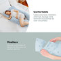 Voir la diapositive 4 : BABYMOOV Coussin de grossesse et d'allaitement (Format XXL) B.LOVE Babymoov - Coton Bio - Evolutif - Bleu