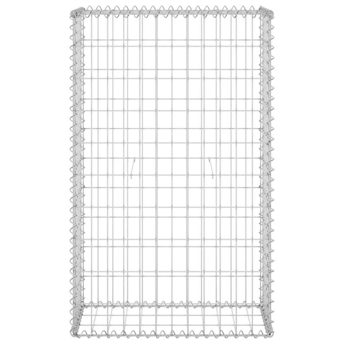 VIDAXL Mur en gabion avec couvercles Acier galvanise 60x30x100 cm
