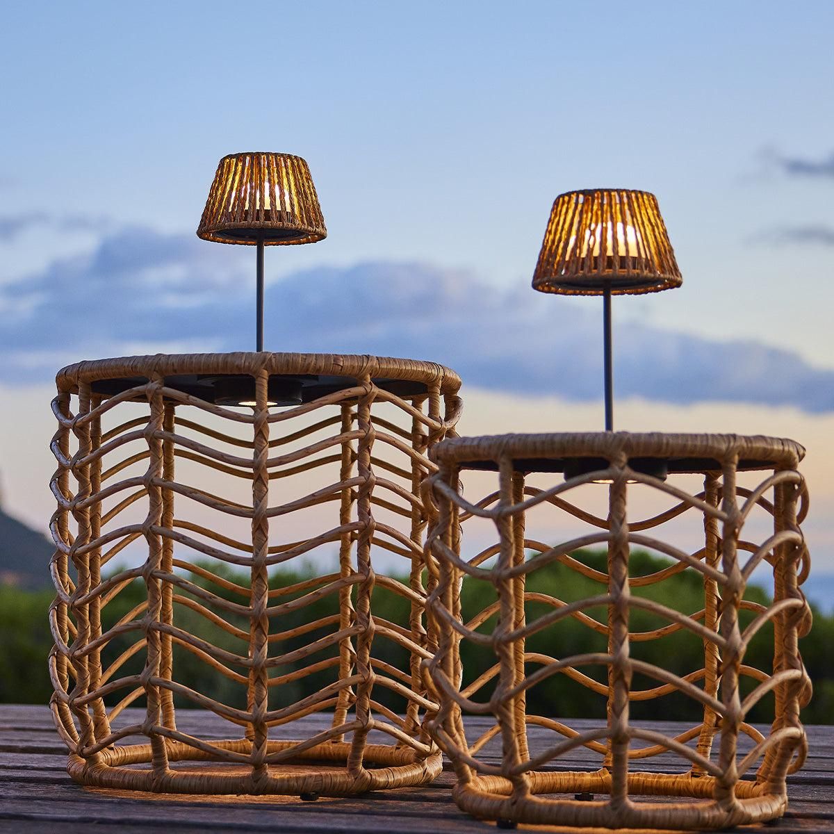 Lumisky Lot de 2 lampes de table TWINS RAFFY Beige Corde H23,5 cm