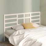 VIDAXL Tete de lit Blanc 206x4x104 cm Bois massif de pin