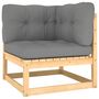 Voir la diapositive 4 : VIDAXL Salon de jardin 9 pcs avec coussins Bois de pin massif