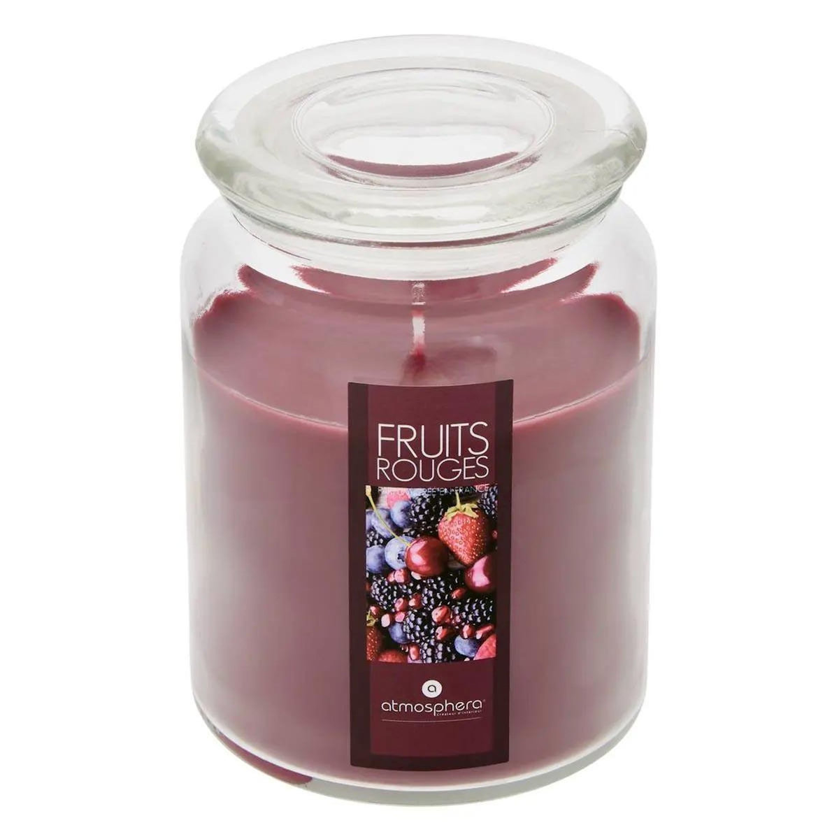 COMPTOIR DE LA BOUGIE Bougie Parfumée en Verre  Couvercle  510g Fruits Rouges