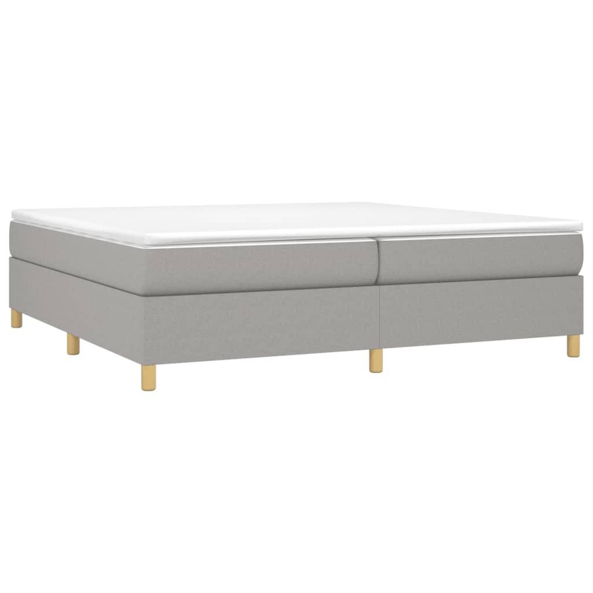 Voir la diapositive 3 : VIDAXL Cadre de lit sans matelas gris clair 200x200 cm tissu