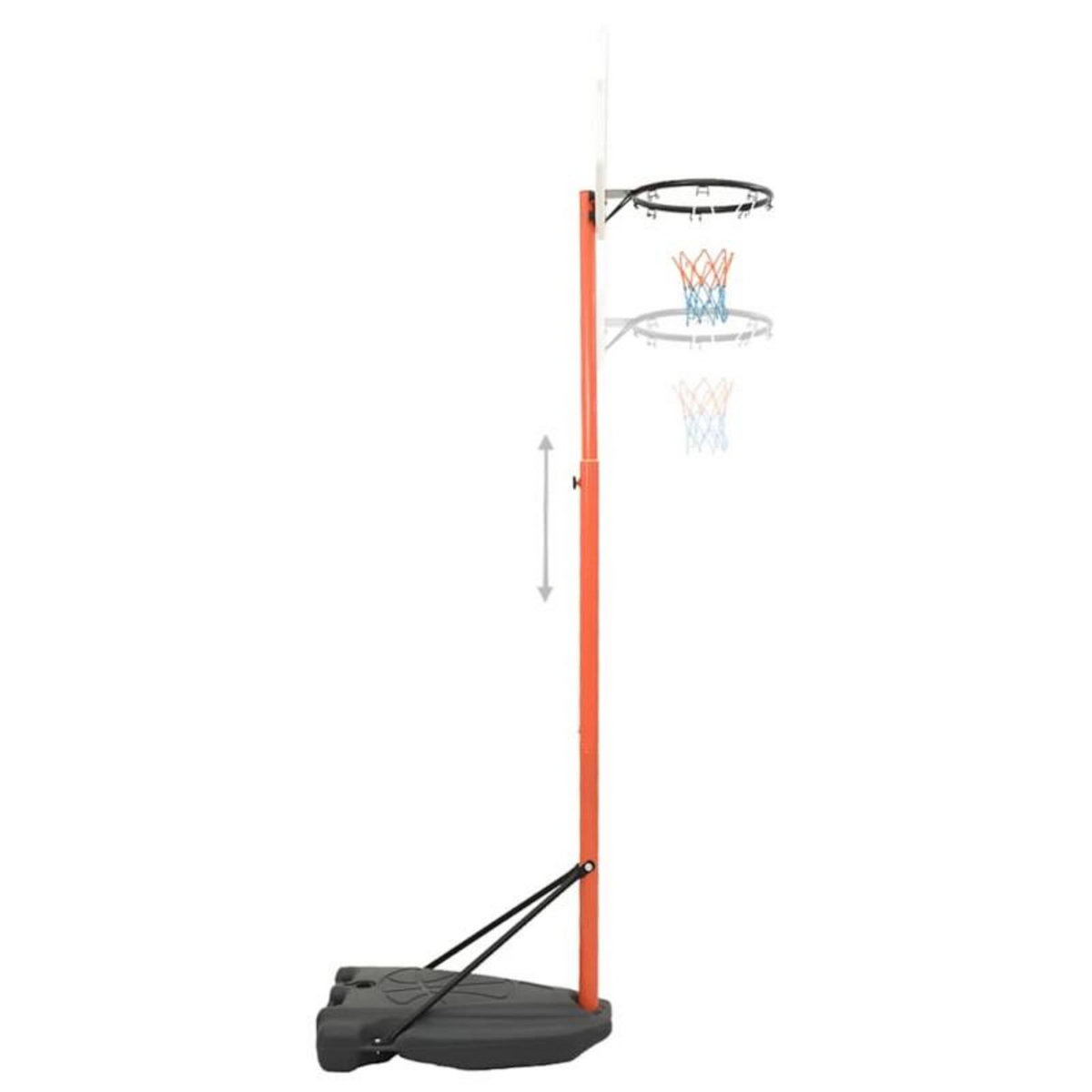 VIDAXL Ensemble de basket portable réglable 180 230 cm