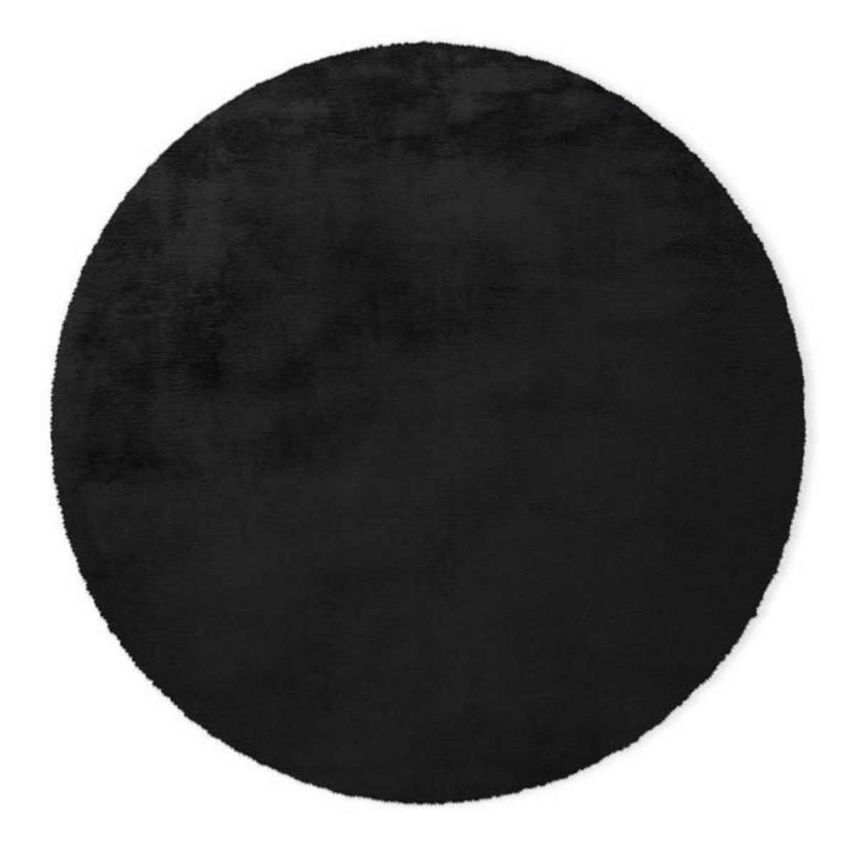 Paris Prix Tapis Rond à Poils Longs  Rabbit  160cm Anthracite