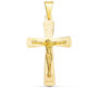 Voir la diapositive 1 : L'ATELIER D'AZUR Pendentif  - Médaille Christ sur la Croix Or 18 Carats 750 Jaune - Chaine Offerte
