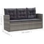 Voir la diapositive 6 : VIDAXL Ensemble a manger d'exterieur 5pcs coussins Resine tressee Gris