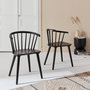 Voir la diapositive 3 : SWEEEK Lot de 2 chaises noires à barreaux en bois et contreplaqué. Paula. L 51 x P 53 x H 75cm