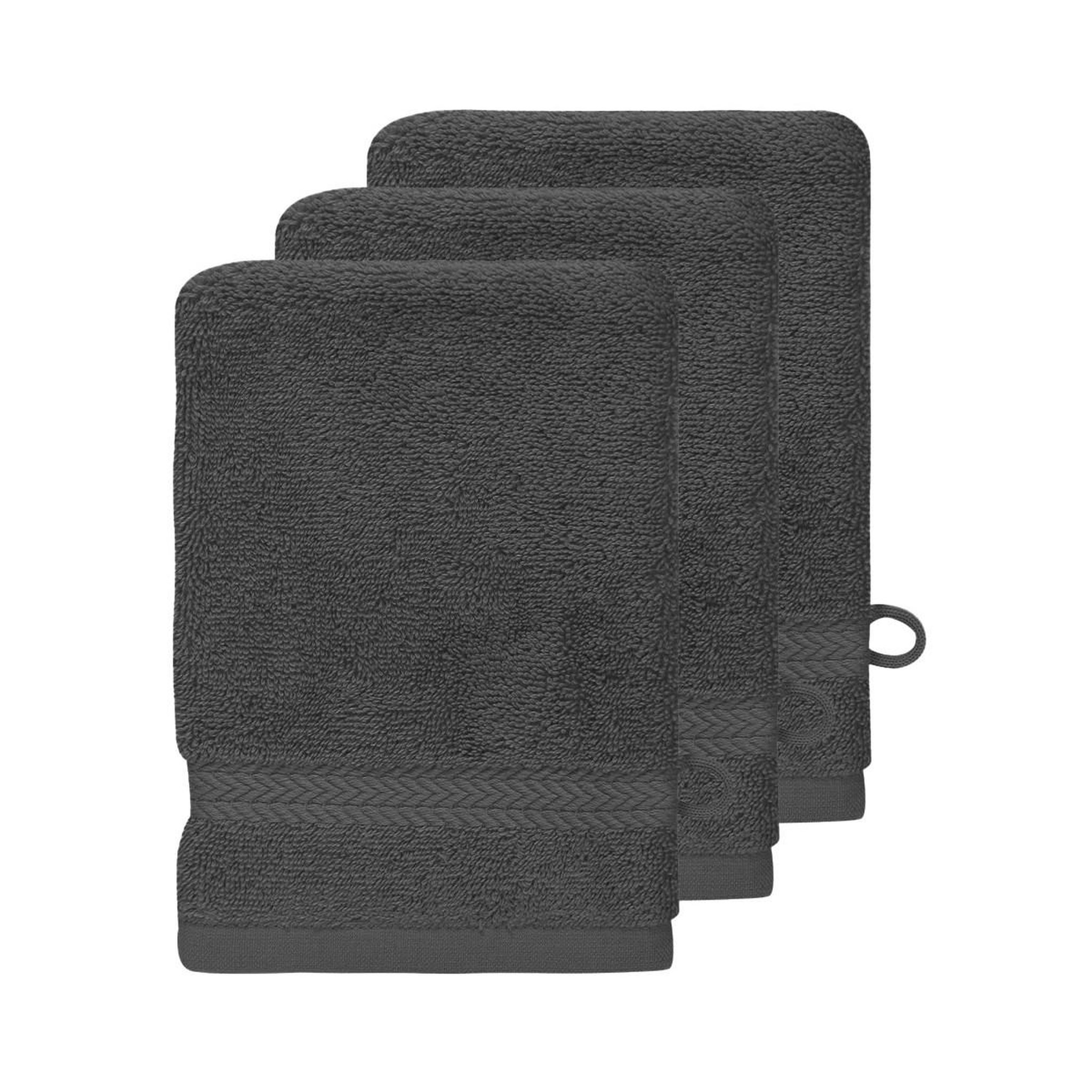 Voir la diapositive 1 : Sensei Maison Lot de 3 gants de toilette 550 g/m² LUXURY - 16x22 cm