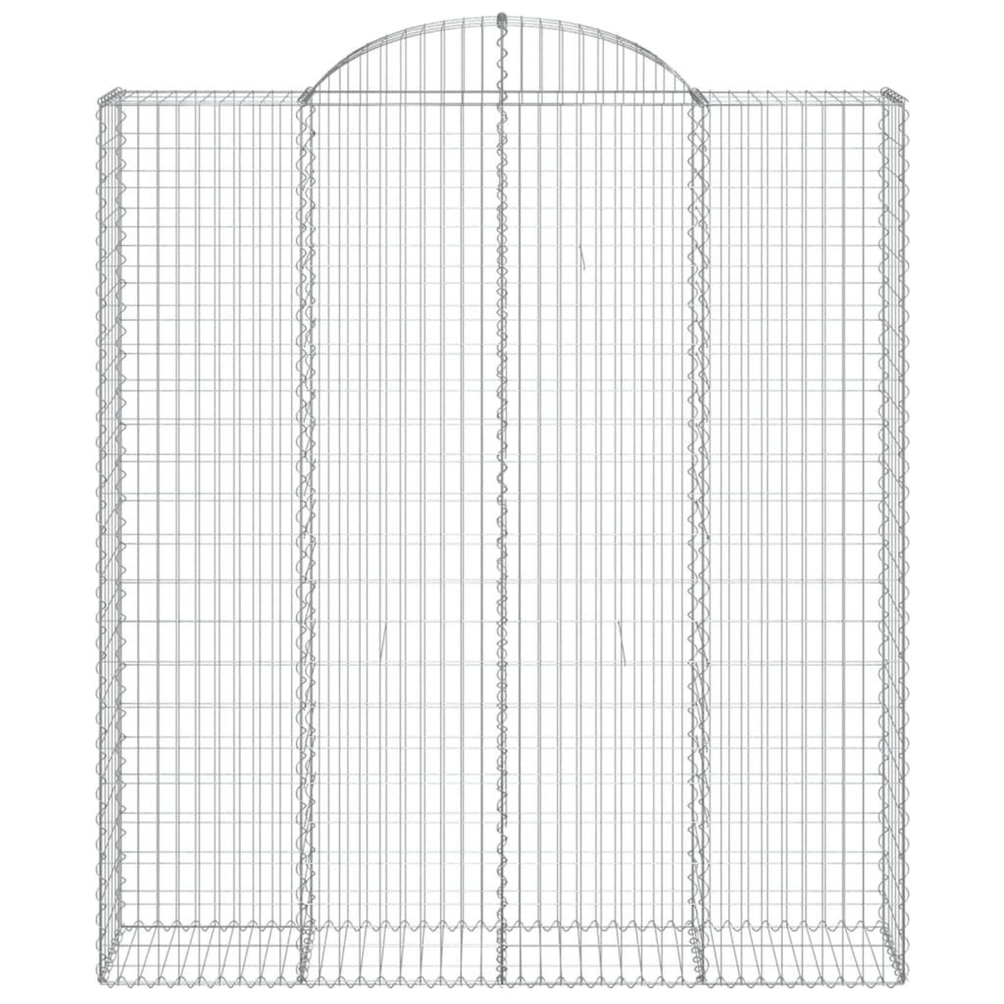 Voir la diapositive 4 : VIDAXL Paniers a gabions arques 14 pcs 200x50x220/240 cm Fer galvanise