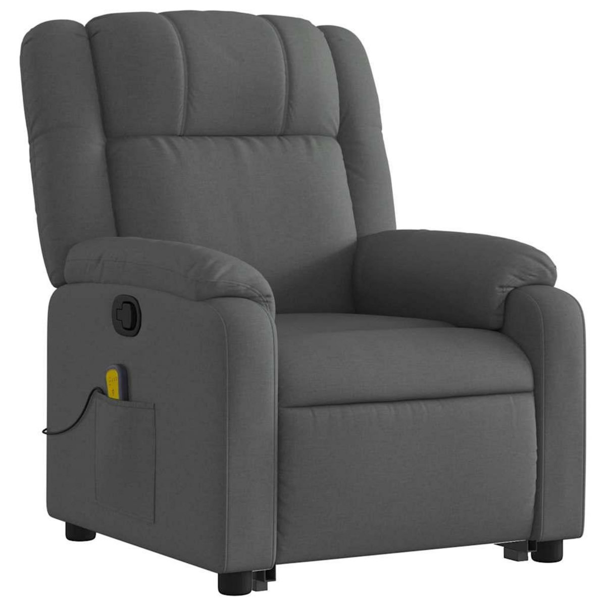VIDAXL Fauteuil de massage inclinable Gris fonce Tissu
