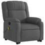 Voir la diapositive 4 : VIDAXL Fauteuil de massage inclinable Gris fonce Tissu