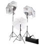 Voir la diapositive 2 : VIDAXL Kit de studio photo avec lampes toile de fond et reflecteur