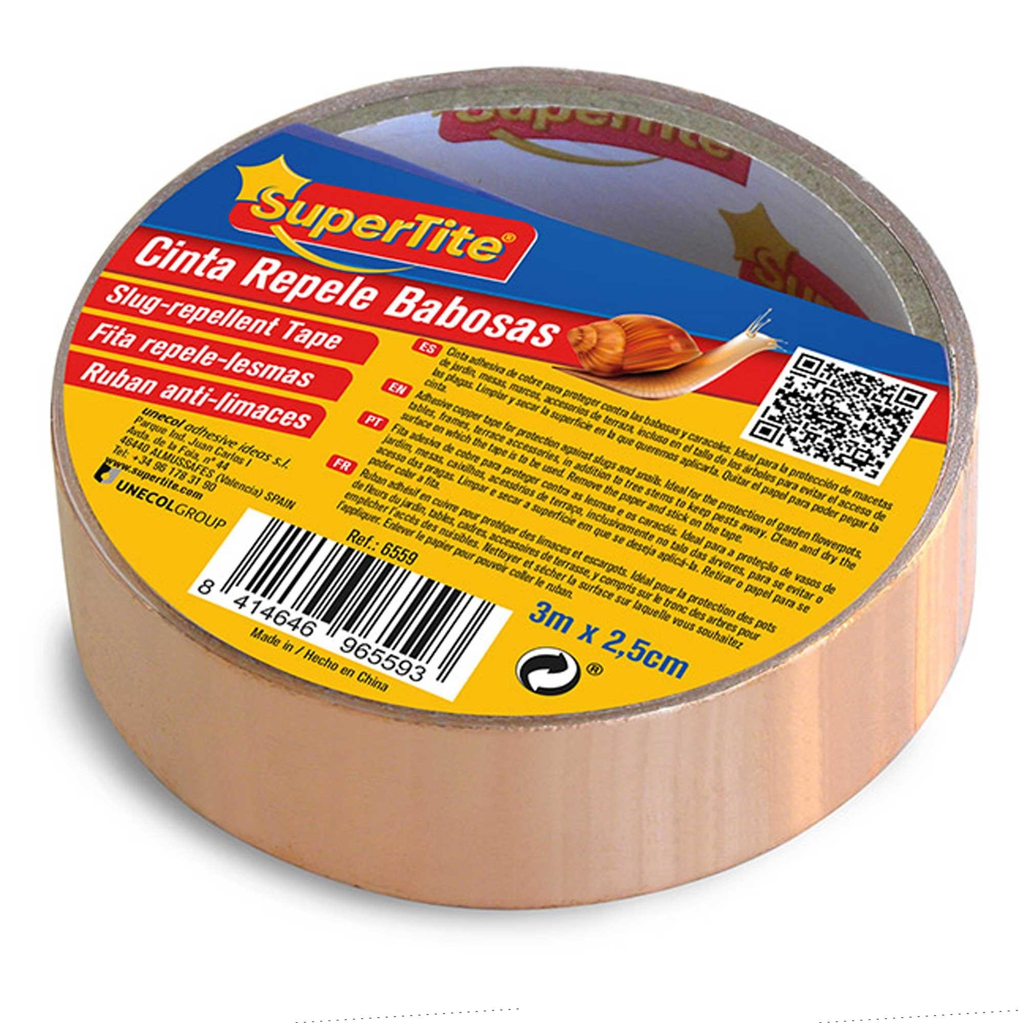SUPERTITE Ruban Anti-Limaces Supertite 2,5 cm x 3 m